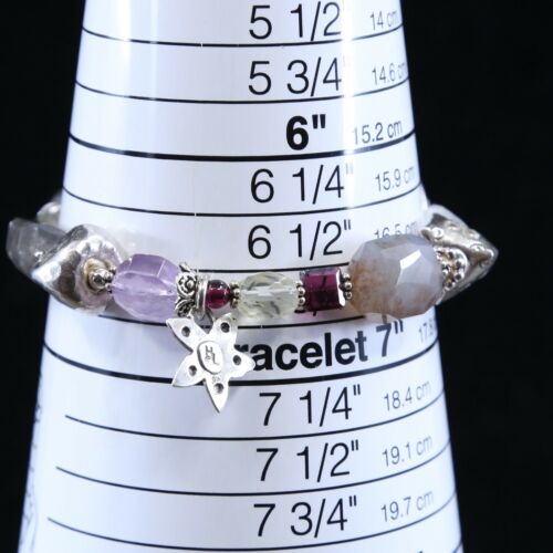 6.75”, Disney Mickey Sterling Bracelet W/ Beads Details, Winnie the Pooh, Eeyore