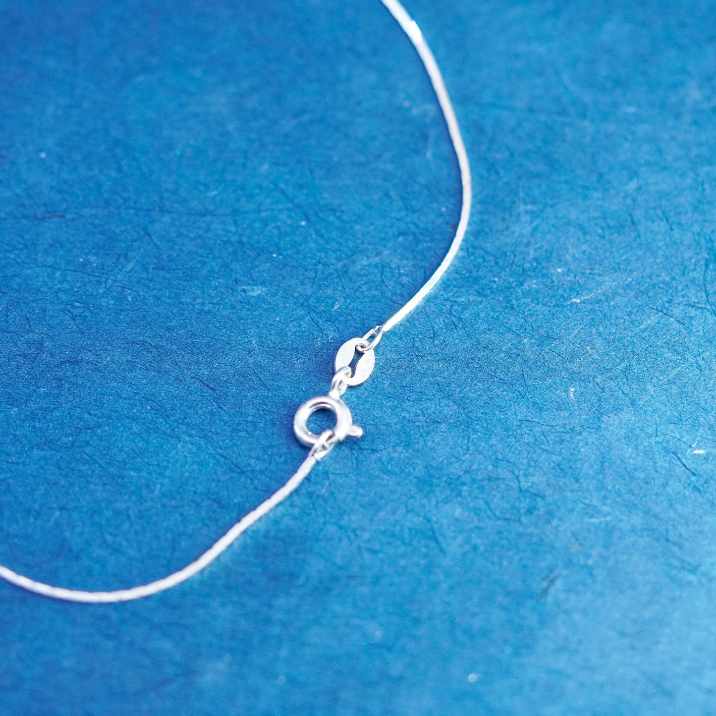 18”, 1mm, vintage Sterling silver handmade necklace, 925 snake chain