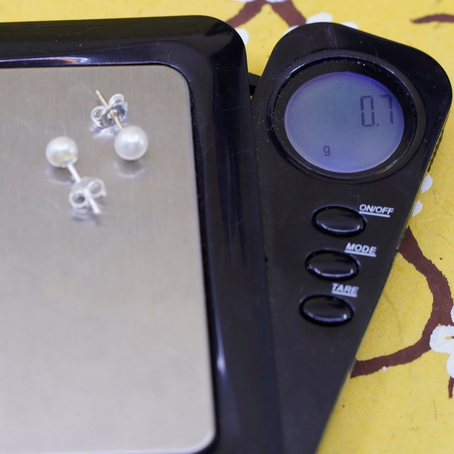 Vintage Sterling 925 silver handmade earrings with 4mm freshwater pearl studs