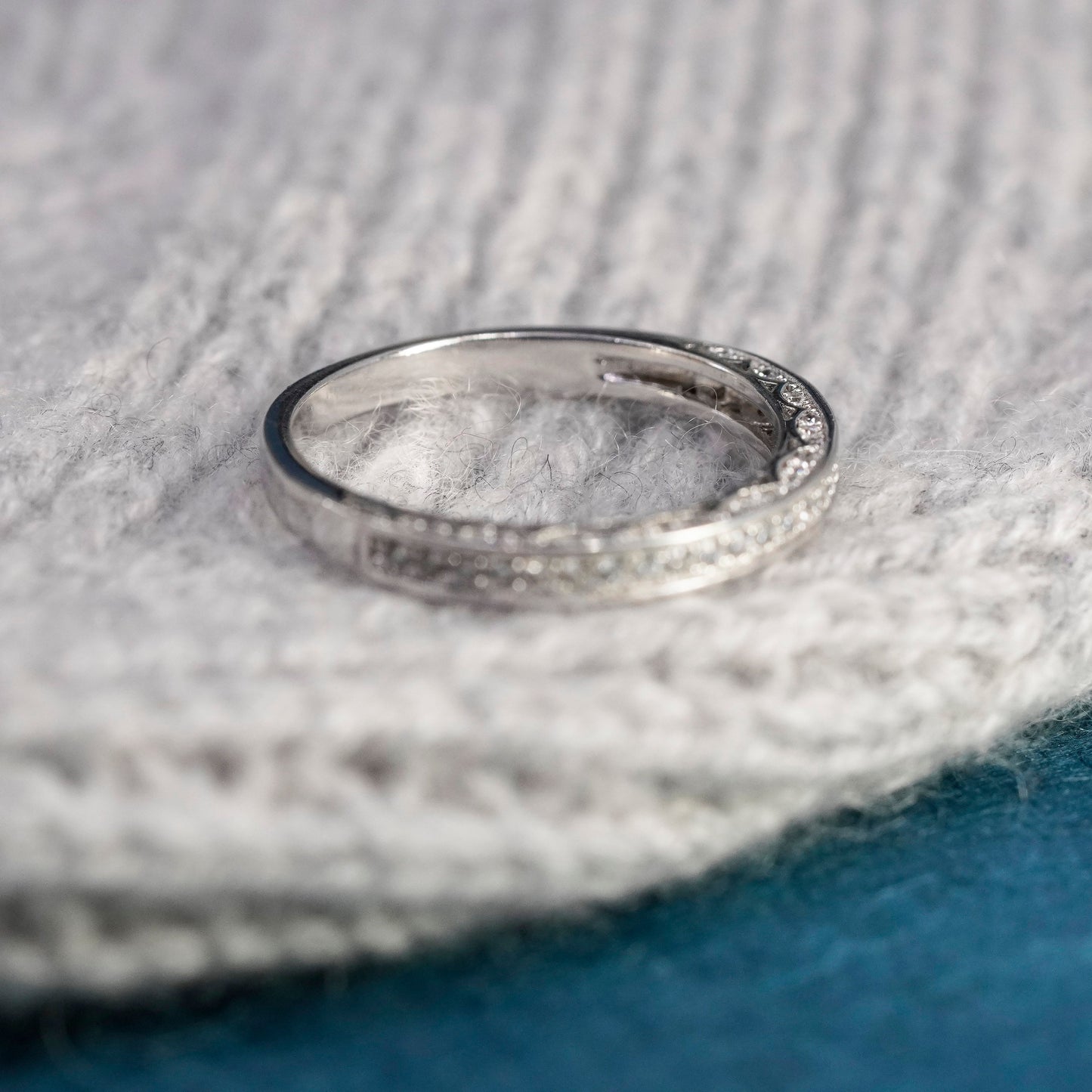 Size 11.25, vintage Sterling 925 silver ring 925 stackable wedding band with Cz