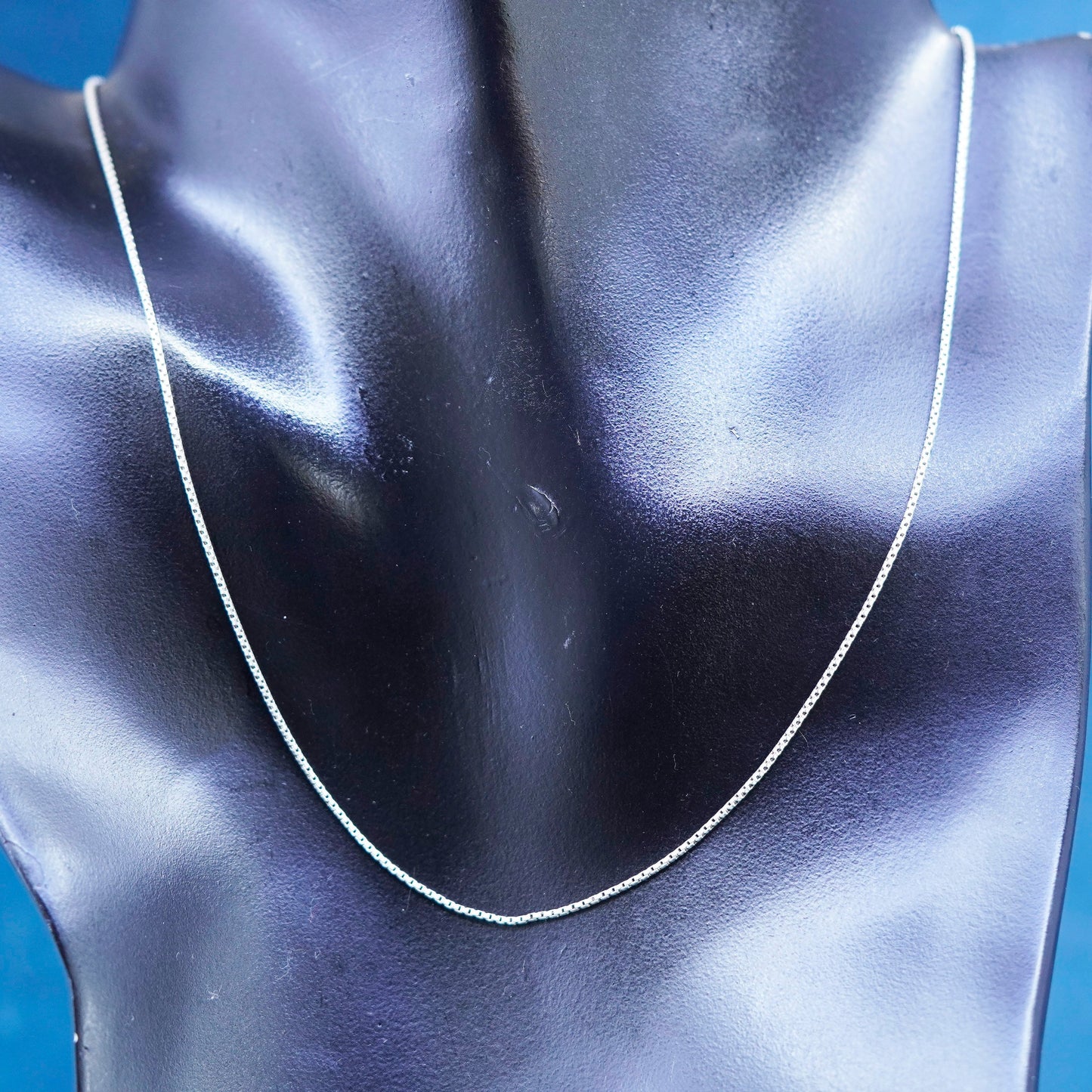 16”, 1mm, vintage Sterling silver handmade necklace, 925 snake chain