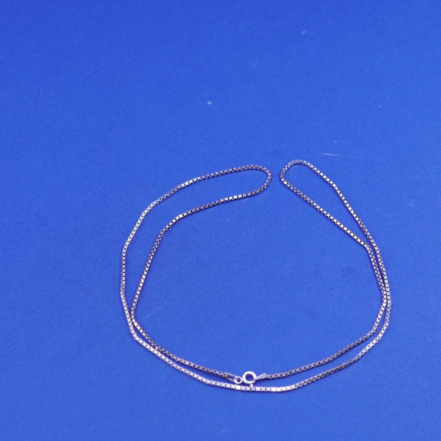 23”, 1mm, vintage danecraft Sterling silver handmade necklace, 925 box chain