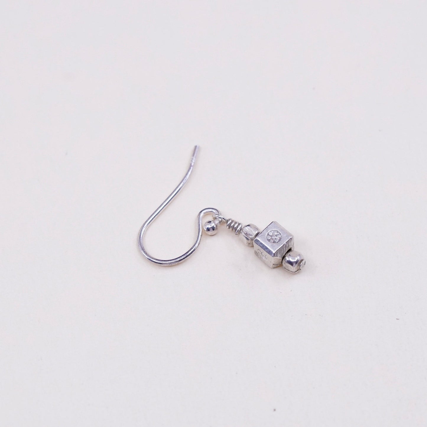 Vintage sterling silver handmade earrings, 925 beads dangles