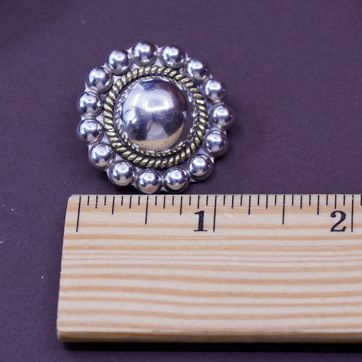 Sterling silver handmade earrings, 925 clip on earrings w/ beads N brass cable