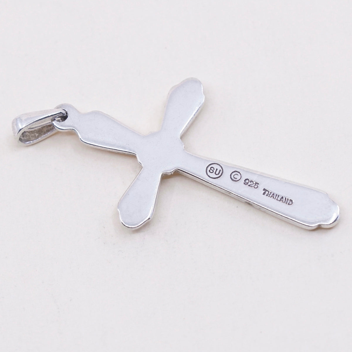 Vintage handmade Sterling silver pendant, 925 cross