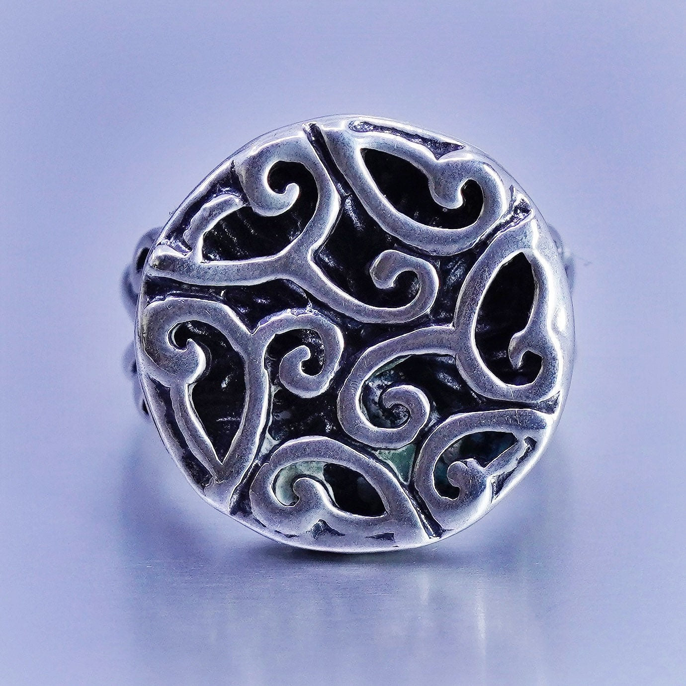 Size 7, Shablool Didae sterling silver ring, handmade filigree 925 band