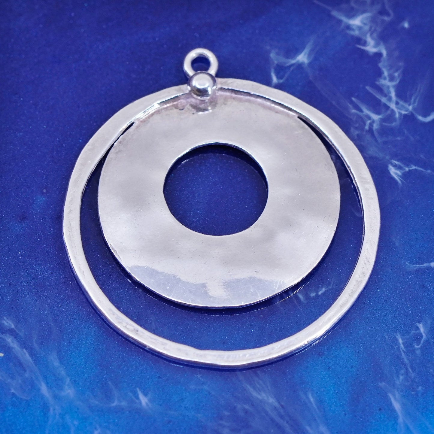 Vintage silpada Sterling silver handmade pendant, hammered 925 circle