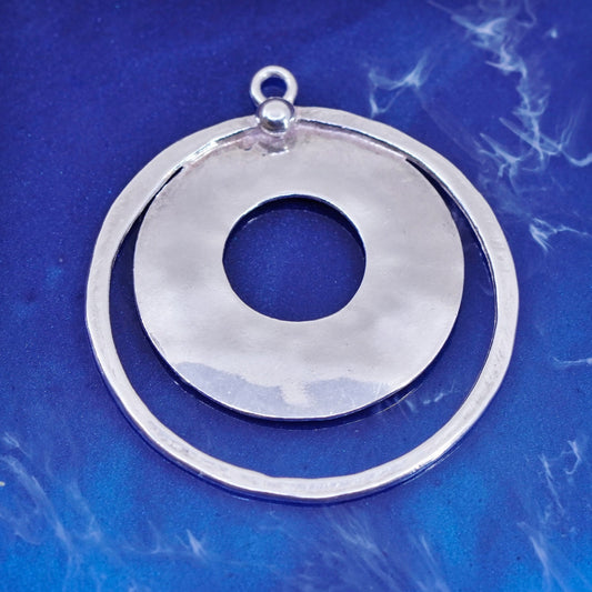 Vintage silpada Sterling silver handmade pendant, hammered 925 circle