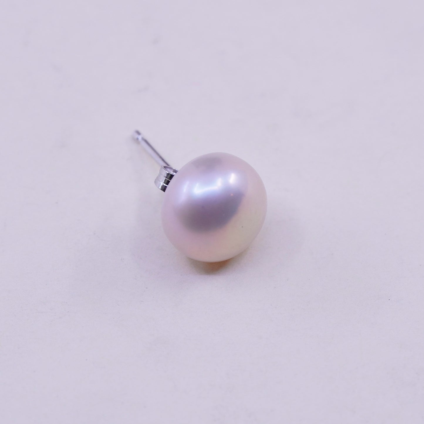 Vintage sterling silver earrings, 925 studs with pearl
