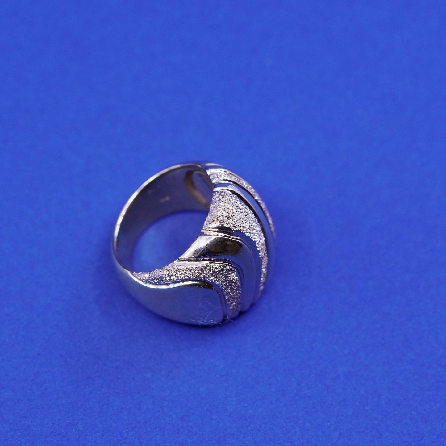 Size 6, Itaor Italy vermeil gold sterling 925 silver ring glittering band