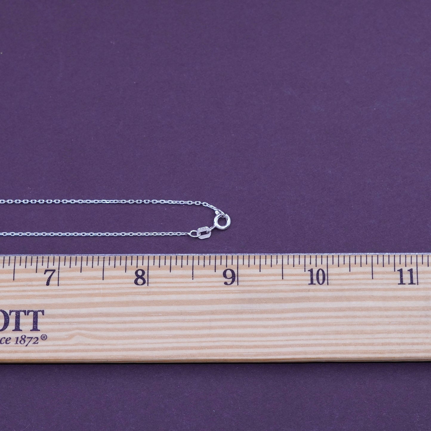 18”, 1mm, vintage Sterling silver necklace, 925 circle chain