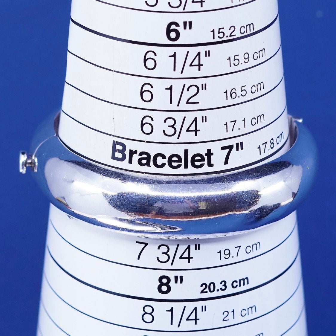 7.25", mexico sterling silver handmade bracelet, wide 925 hinged bangle