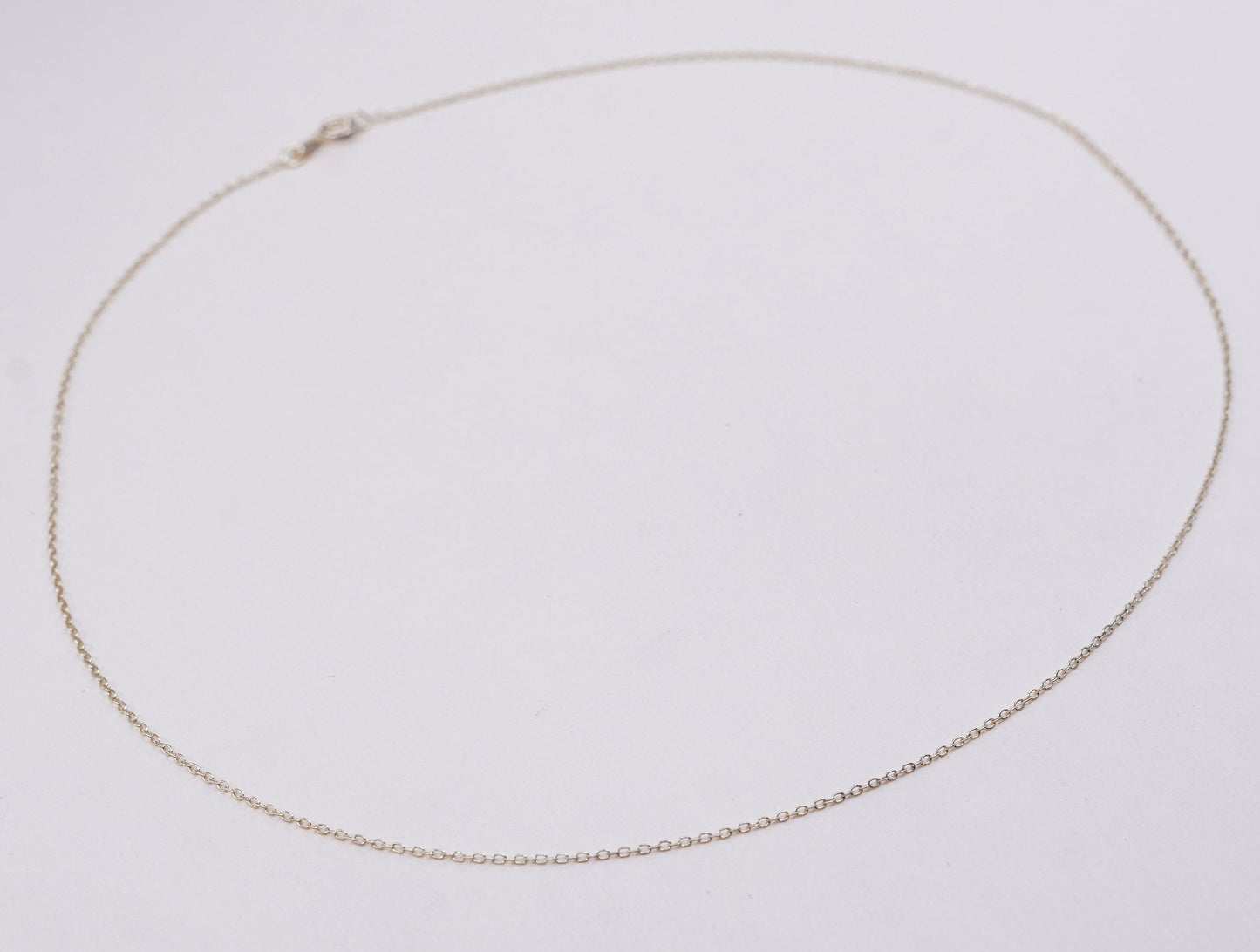 18”, 1mm, vintage vermeil gold over Sterling silver necklace, 925 circle chain