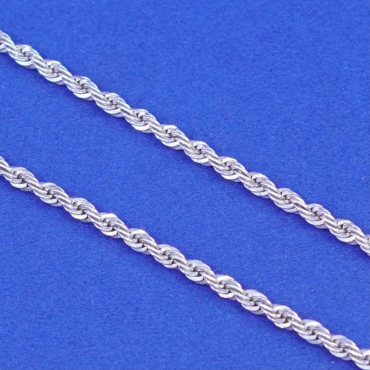 20”, 2mm, vintage Sterling silver handmade necklace, 925 French rope chain