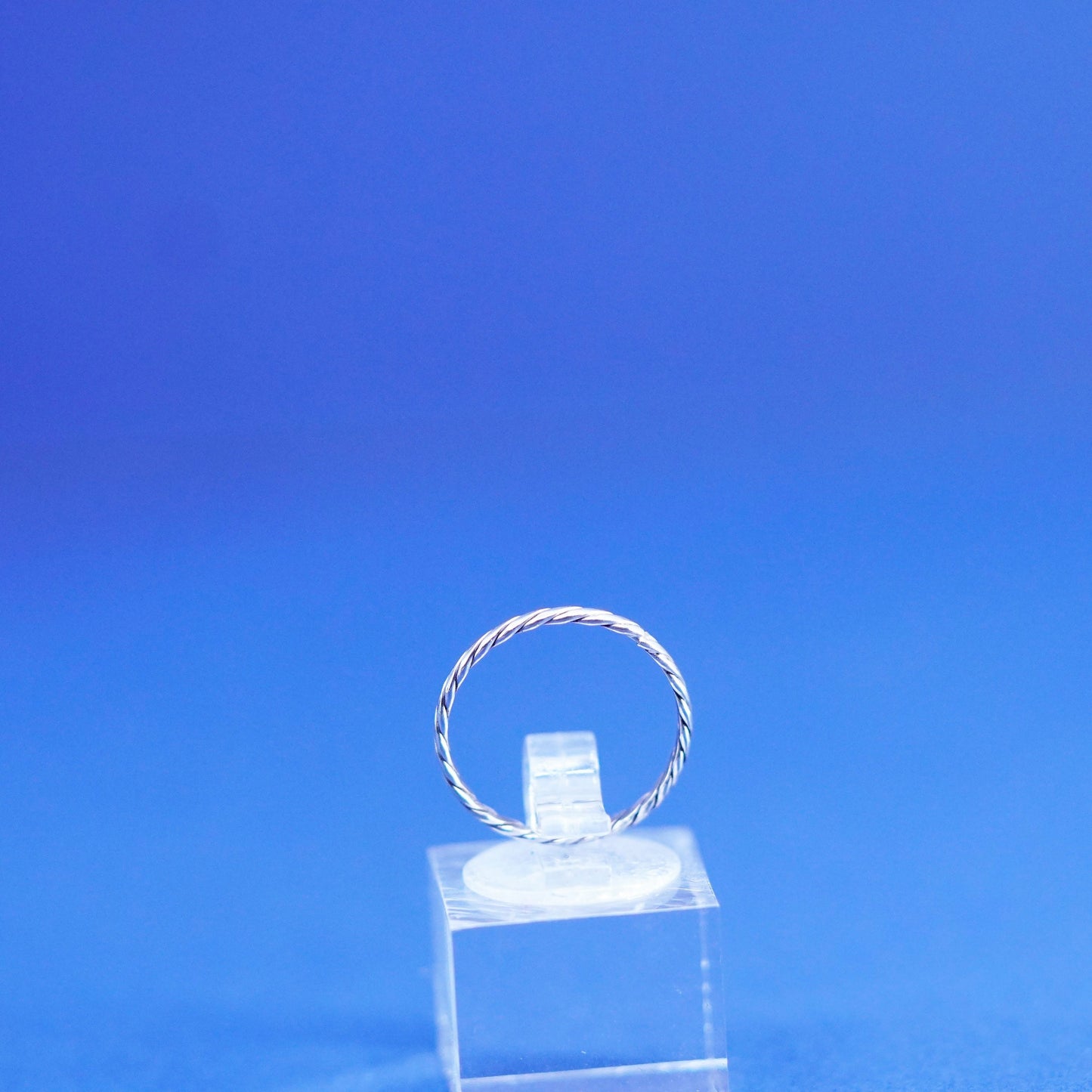 Size 5, vintage Sterling silver handmade ring, 925 cable band
