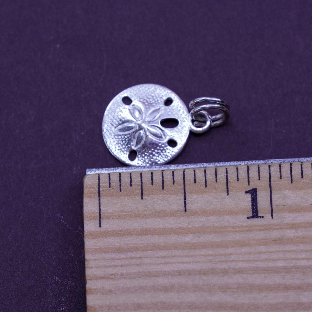 Vintage Sterling Silver Handmade Pendant, taxco 925 sand dollar charm