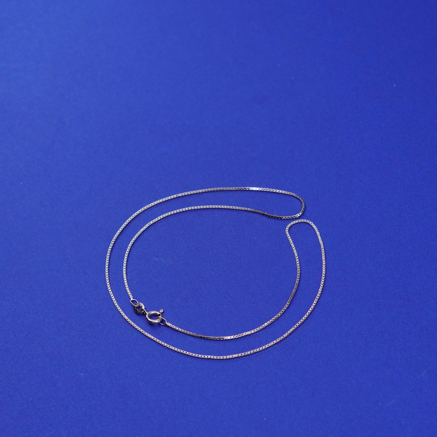 18”, 1mm, vintage vermeil gold filled Sterling silver necklace, 925 box chain