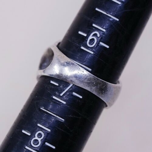Sz 6.75, Vtg Sterling Silver Handmade Ring 925 Band Entwined Wavy, Stamped 925
