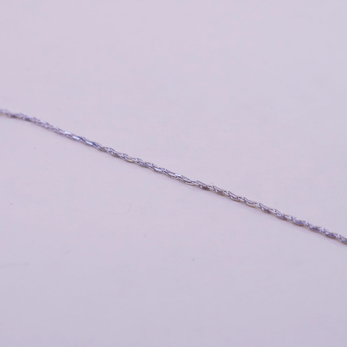 6.75”, Vintage Italy sterling silver bracelet, 925 textured rope chain
