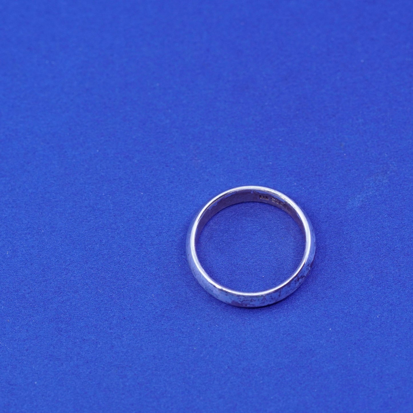 Size 7, vintage Sterling silver handmade ring, mexico 925 wedding band