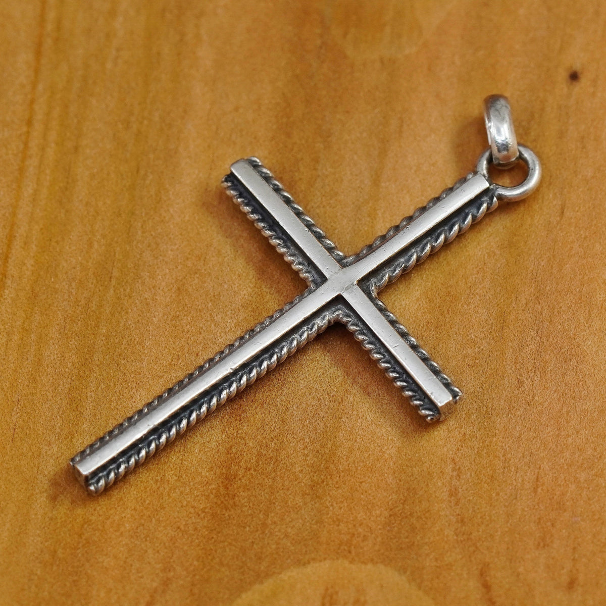 Vintage Sterling silver handmade pendant, 925 cross