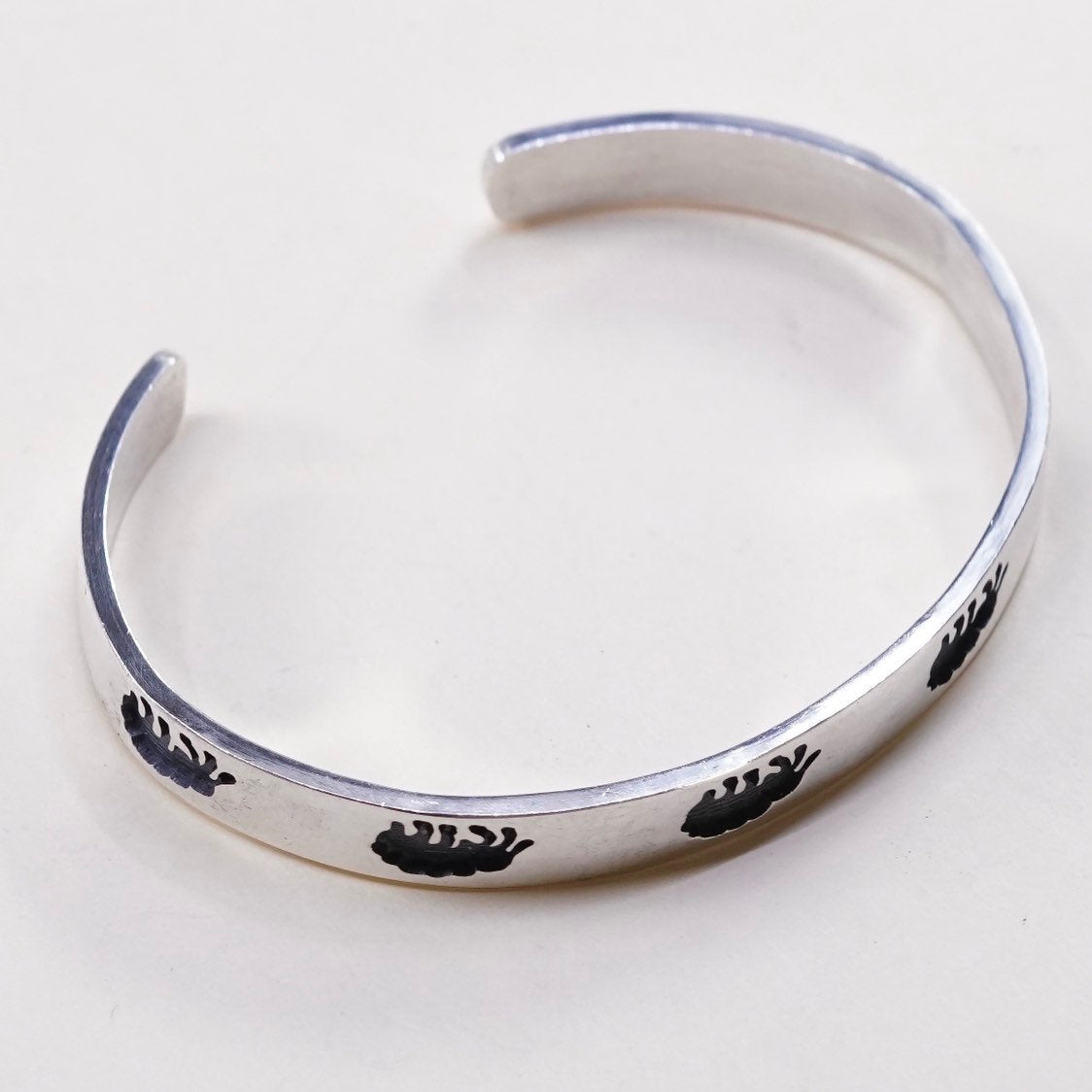 6.5", VTG Native American hopi handmade sterling 925 silver Bracelet