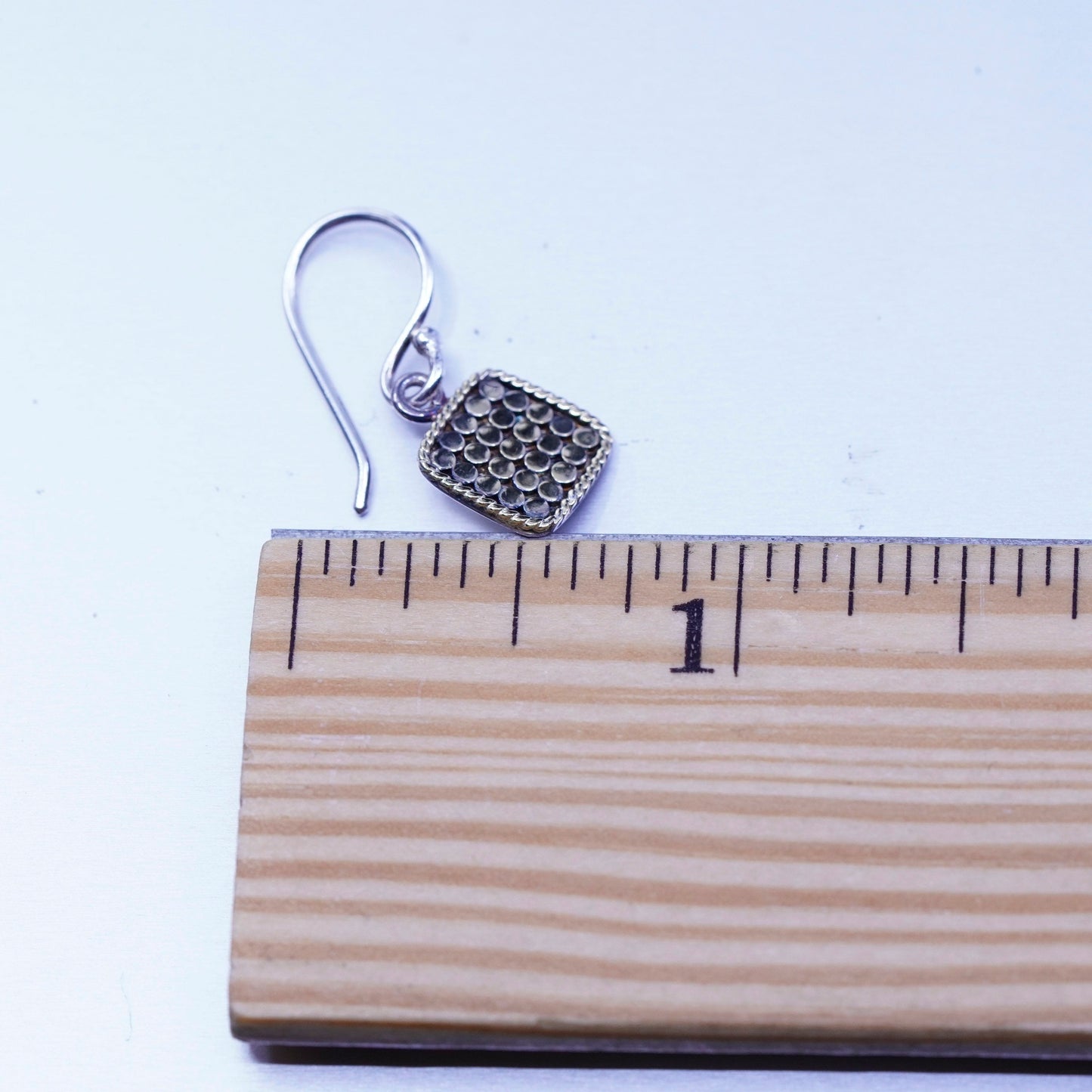 vtg Anna beck Vermeil gold over sterling 925 silver handmade dotted earrings