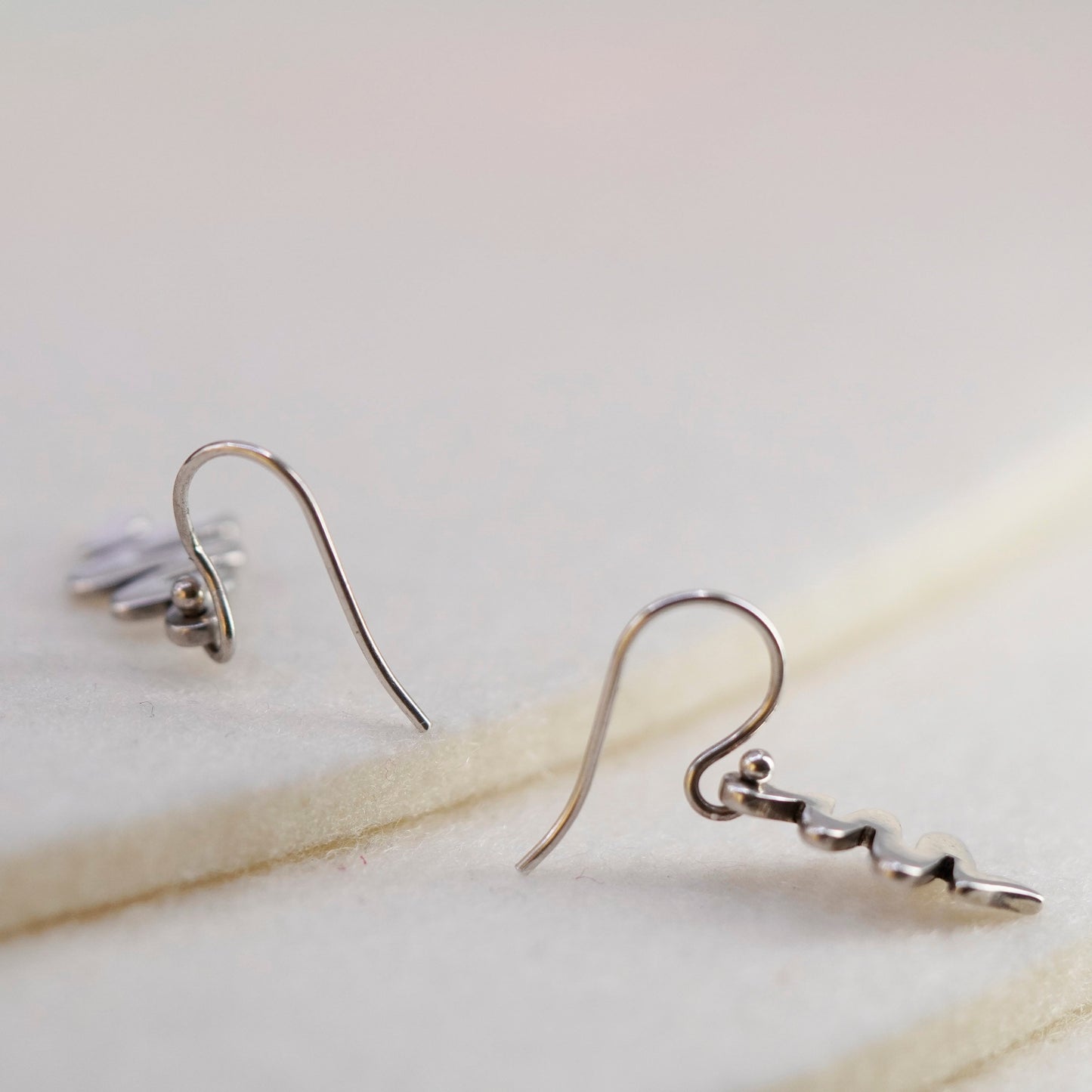 Vintage Italian Sterling 925 silver tornado earrings