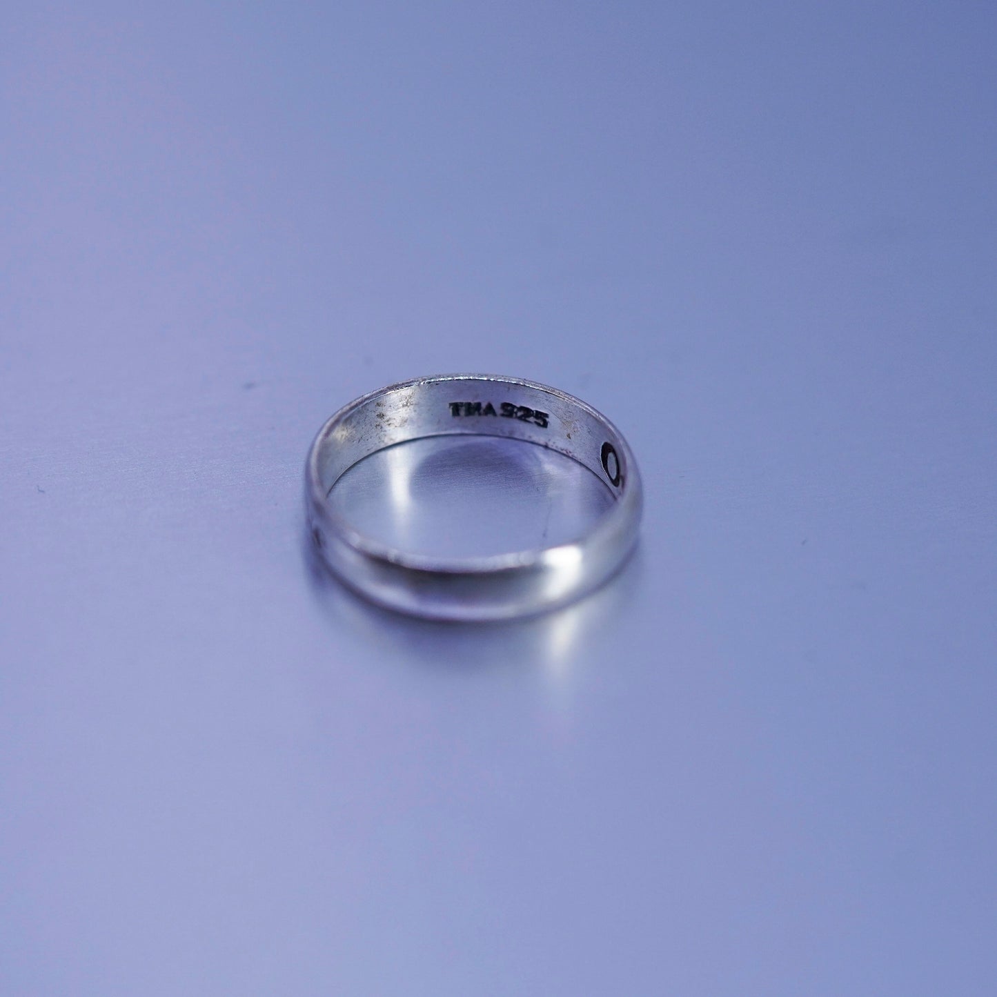 Size 7, southwestern Sterling 925 silver wedding ring, band “one love one life