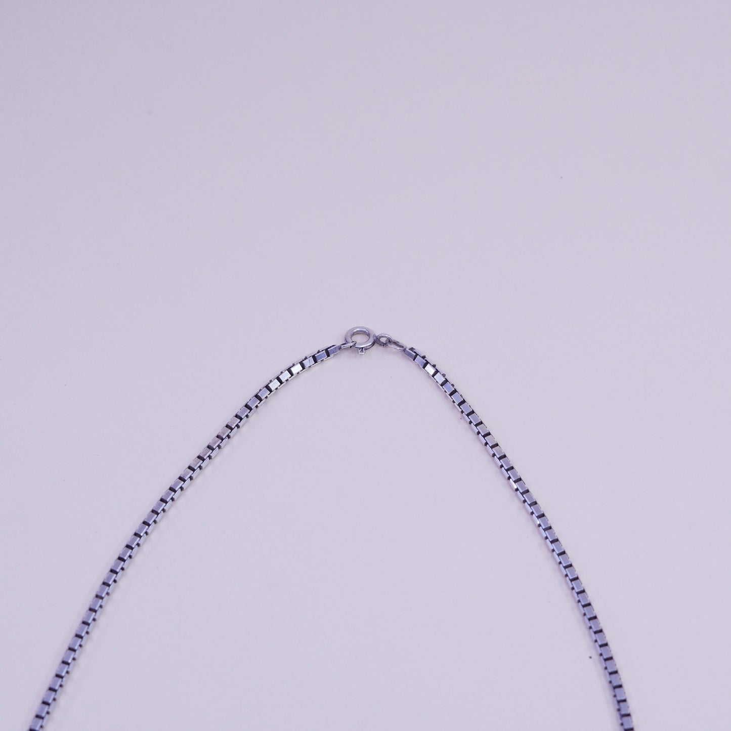 18”, 2mm, Vintage Canada sterling 925 silver box chain, necklace