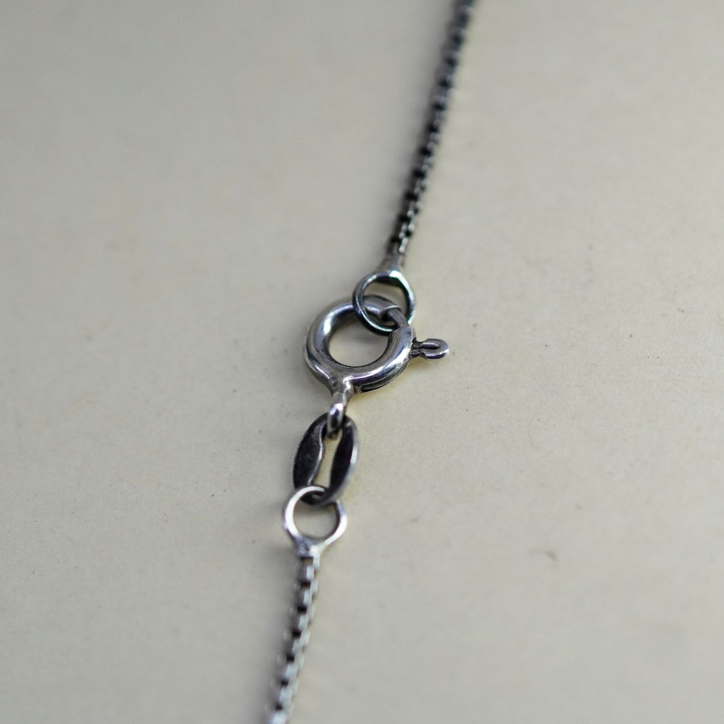 21”, 1mm, Vintage Italian sterling 925 silver box chain, necklace