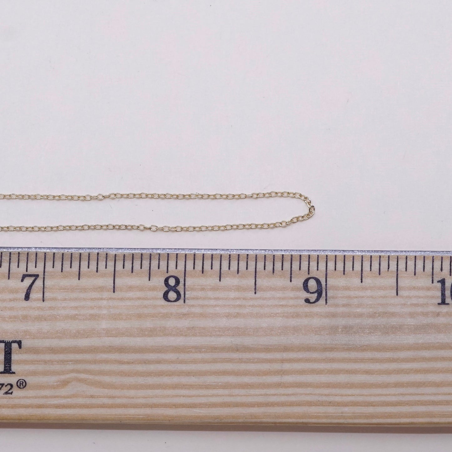 18”, 1mm, vintage vermeil gold over Sterling silver necklace, 925 circle chain