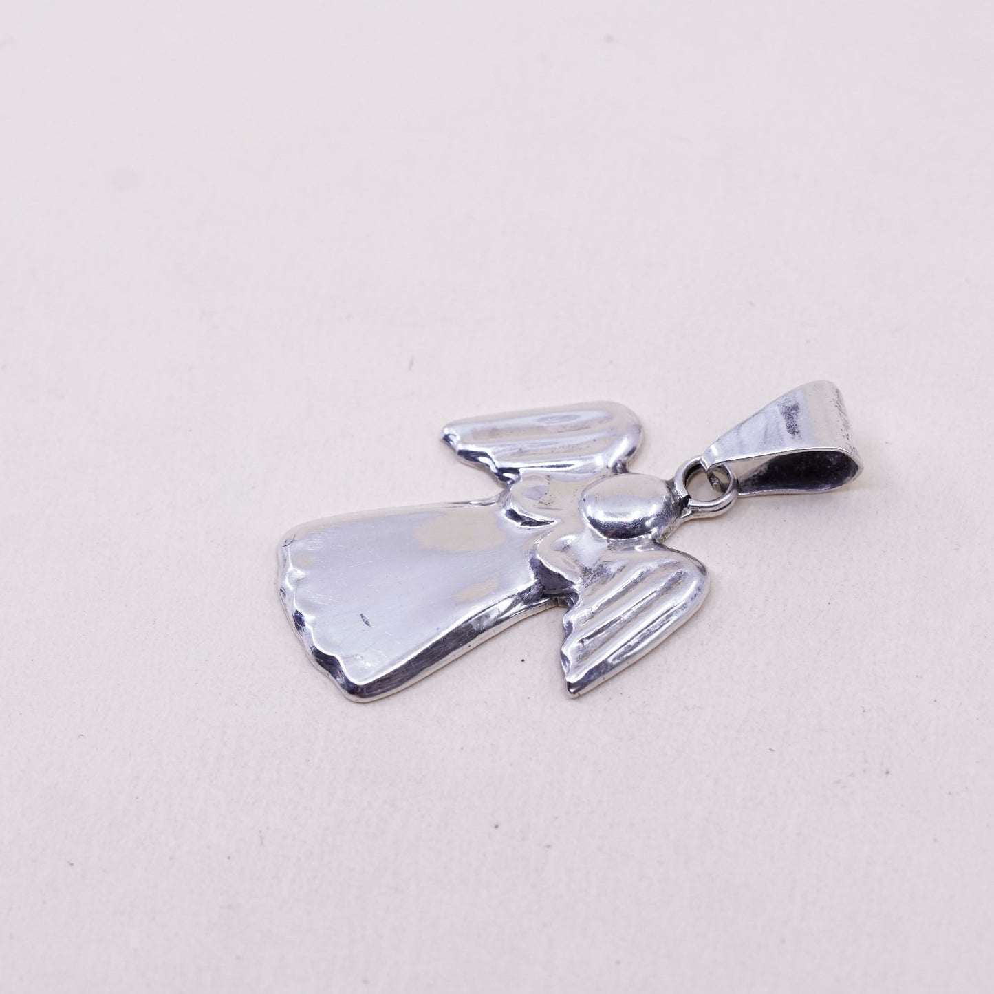 Vintage Sterling 925 silver handmade angel pendant