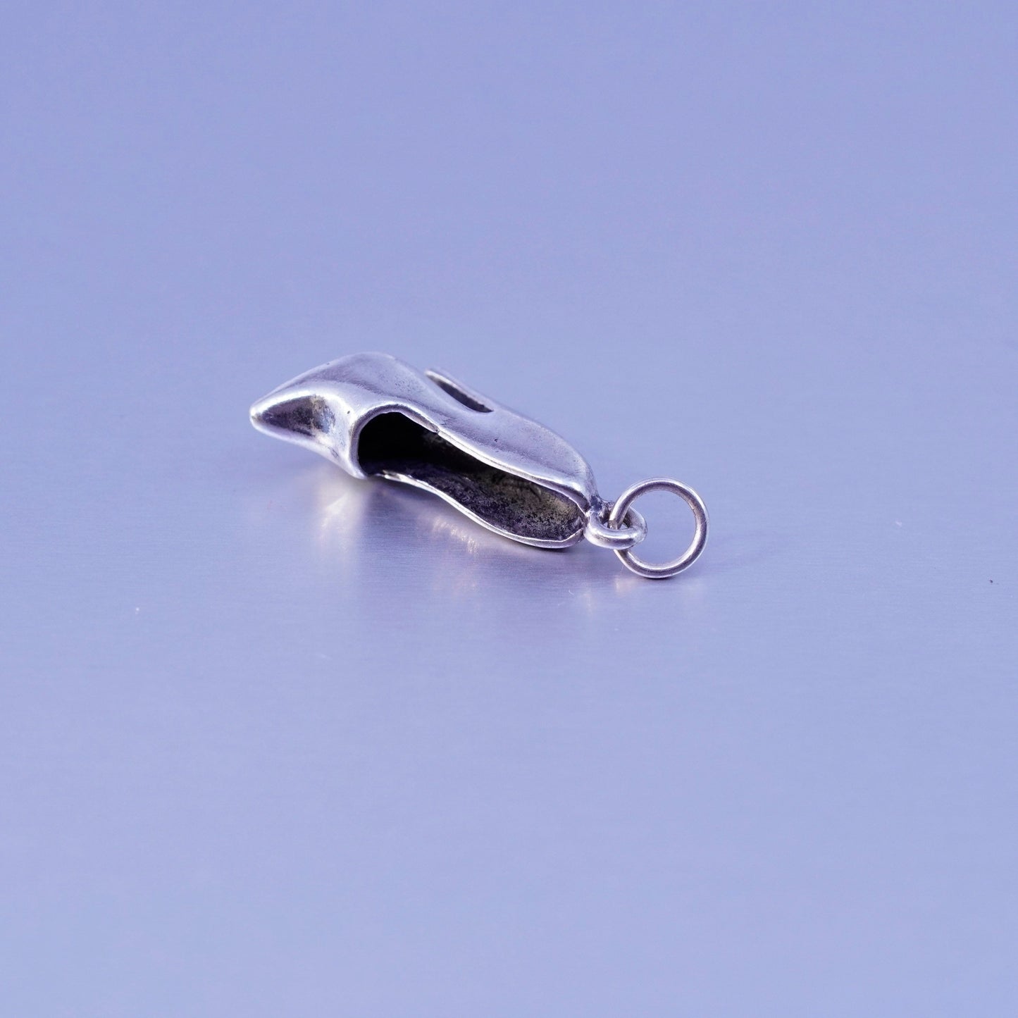 antique sterling 925 silver handmade high heel pendant charm