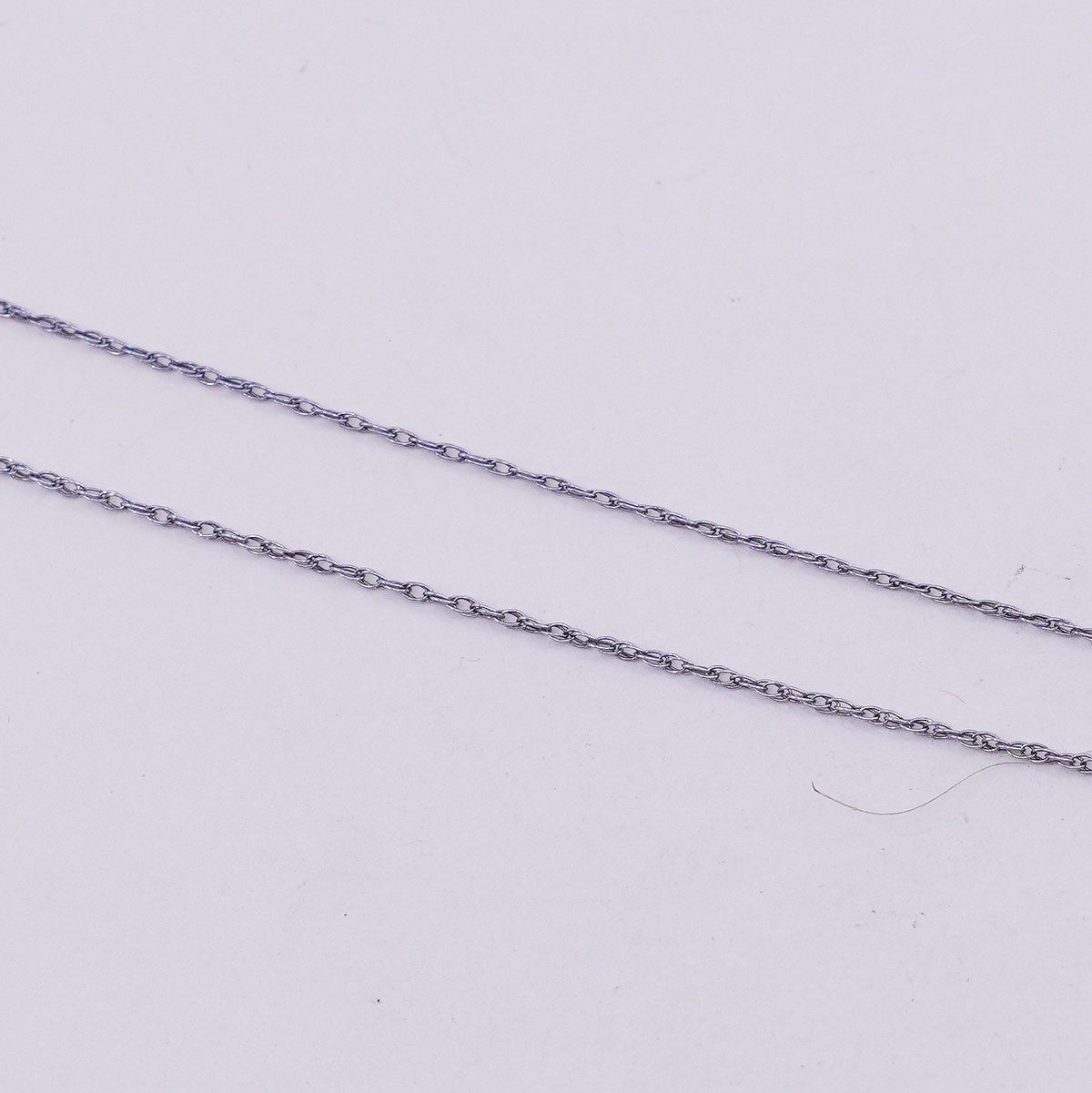 20” 1mm, vintage sterling silver necklace, 925 Singapore rope chain