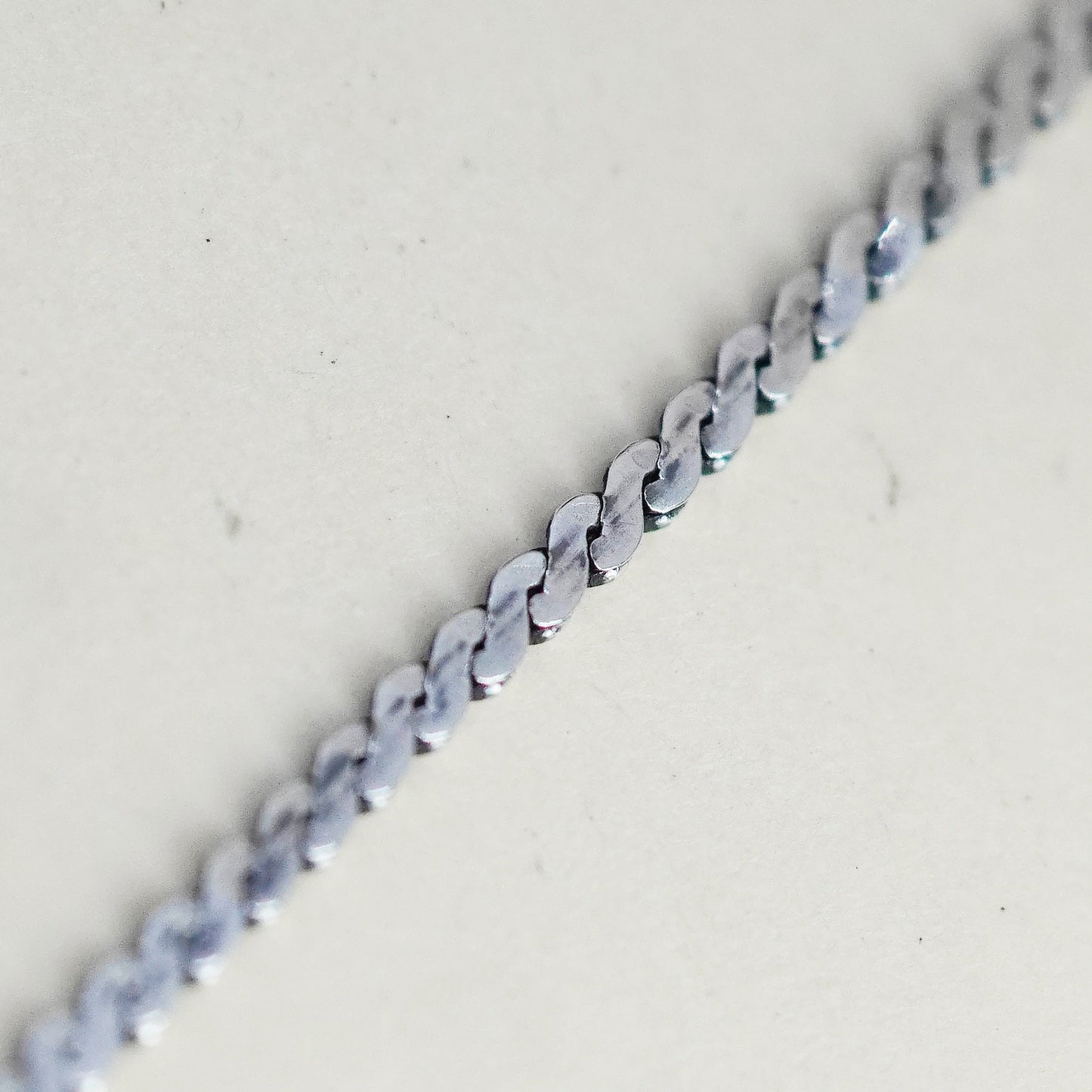 24”, 1.6mm, Vintage Italy sterling silver 925 s link chain, necklace