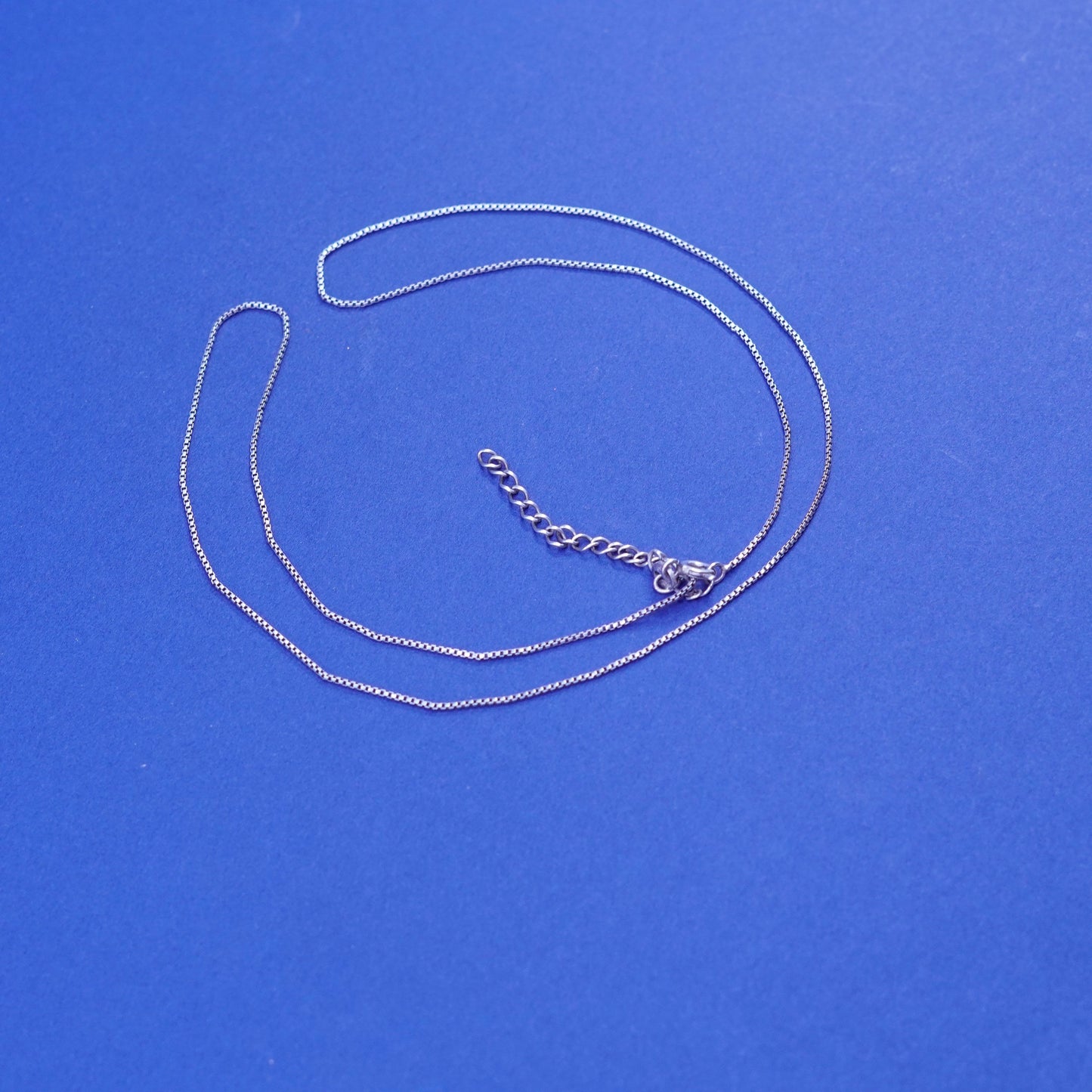 20+2”, 1mm, vintage Sterling silver necklace, 925 box chain