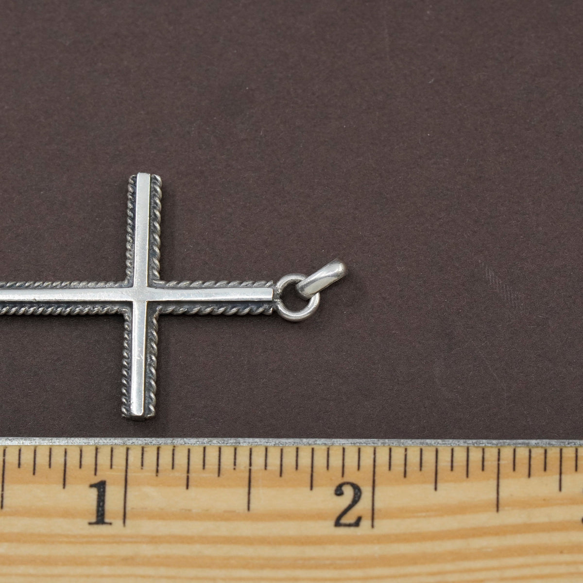 Vintage Sterling silver handmade pendant, 925 cross