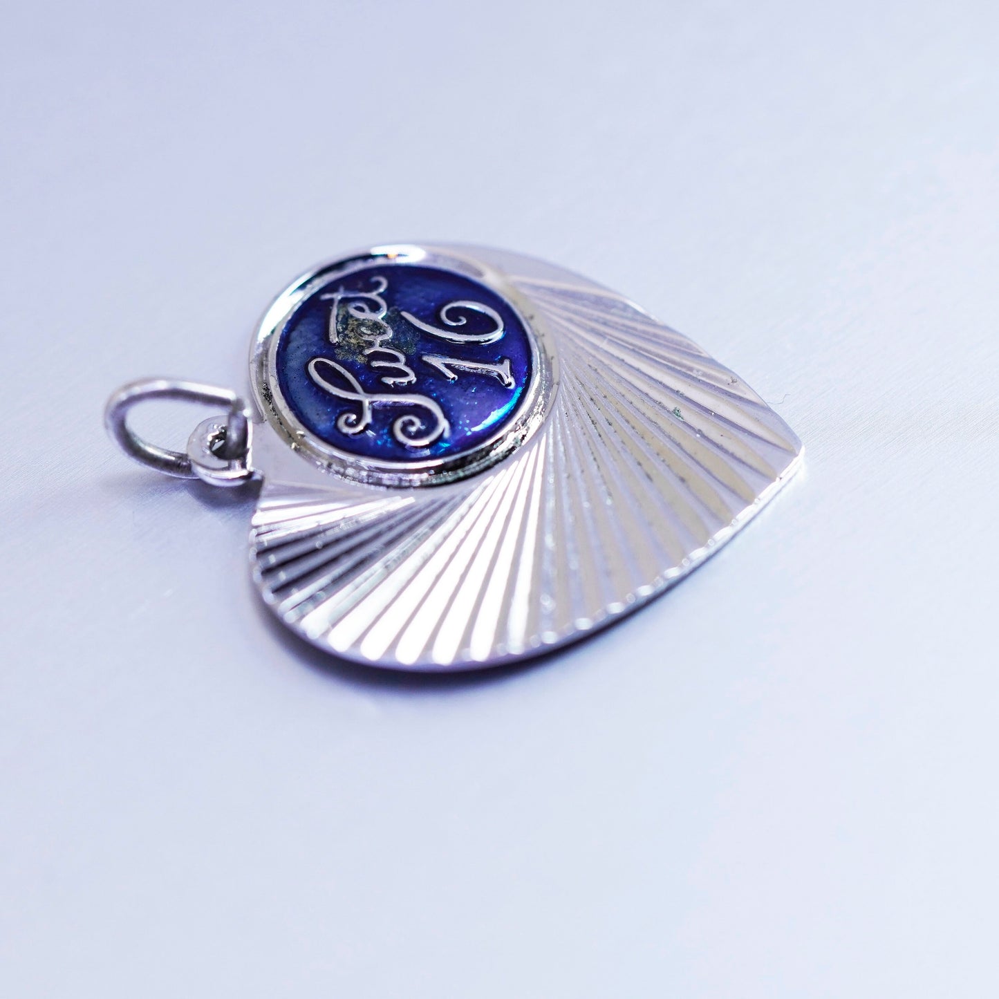 antique Spencer sterling 925 silver sweet 16 heart charm pendant