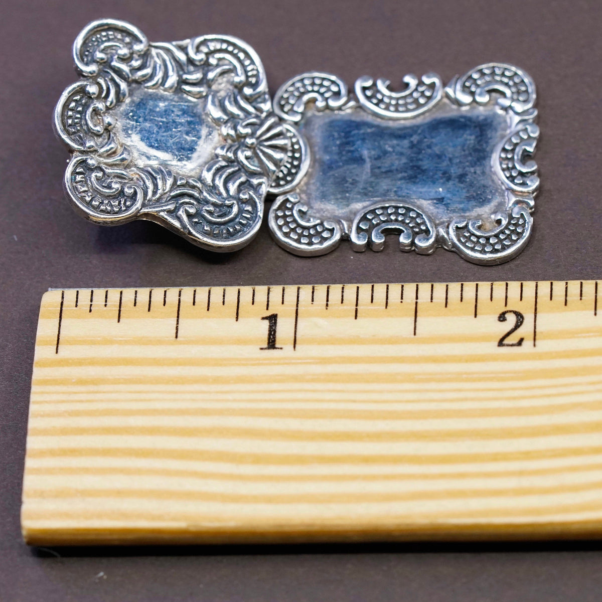 Vintage Sterling silver handmade earrings, 925 Filigree teardrop beads drops