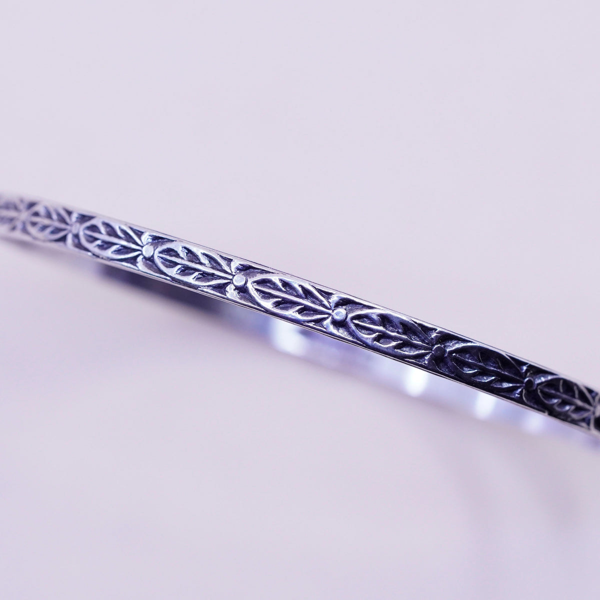 8.25”, vintage danecraft sterling silver handmade 925 bracelet, textured bangle