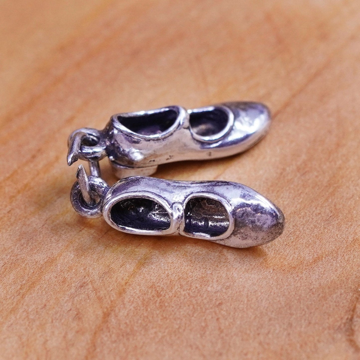 Vintage Sterling silver handmade pendant, 925 shoes charms