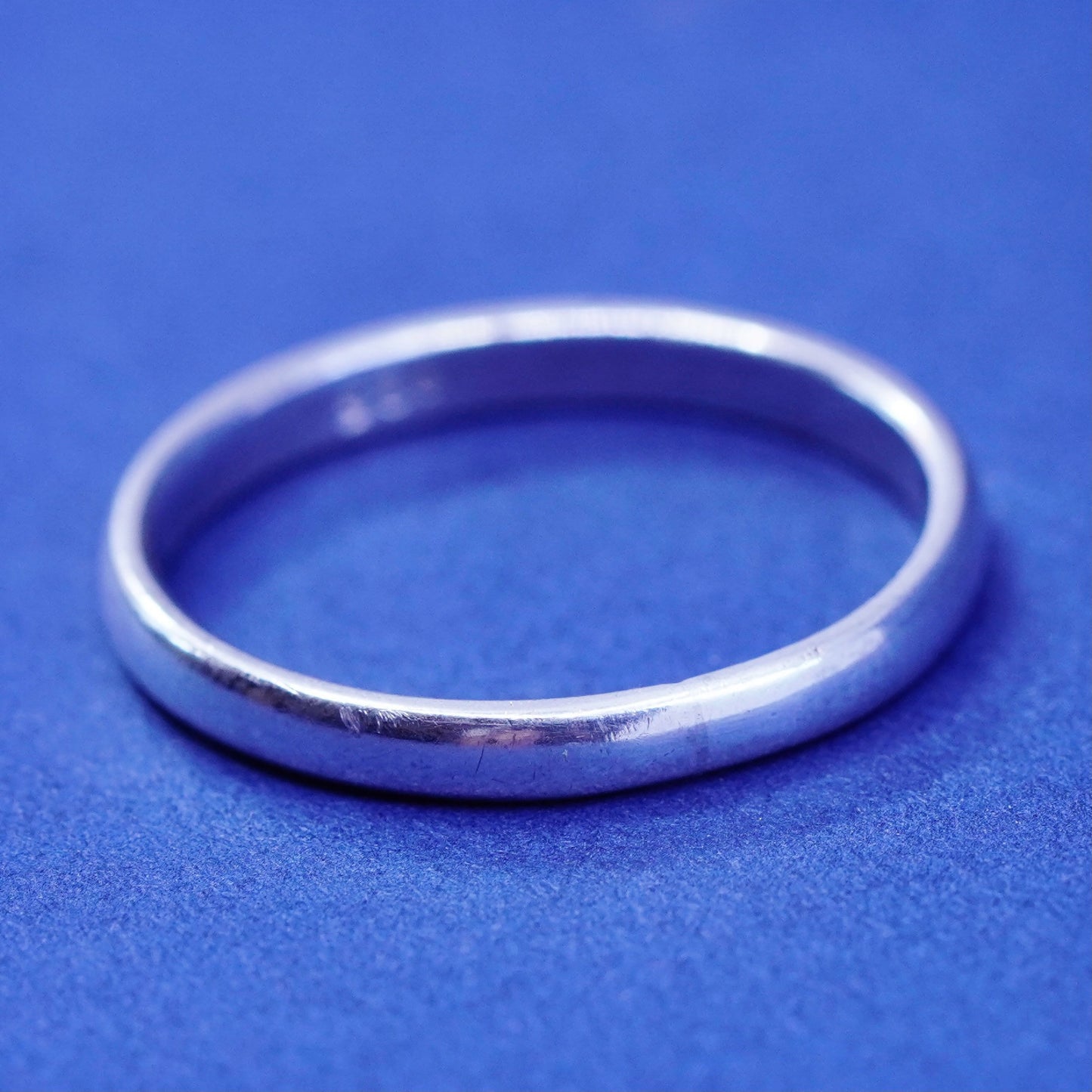 Size 8.25, vintage Sterling silver handmade ring, 925 wedding band