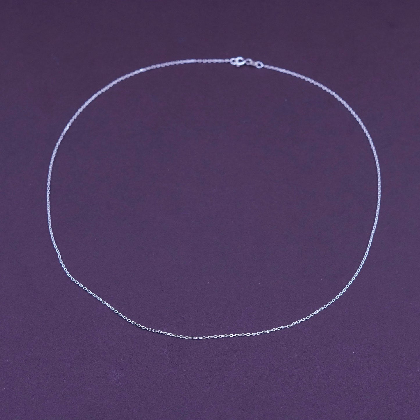 18”, 1mm, vintage Sterling silver necklace, 925 circle chain