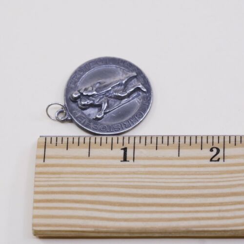 Hayward Sterling Silver handmade Pendant 925 Tag W/ Saint Christopher Protect Us