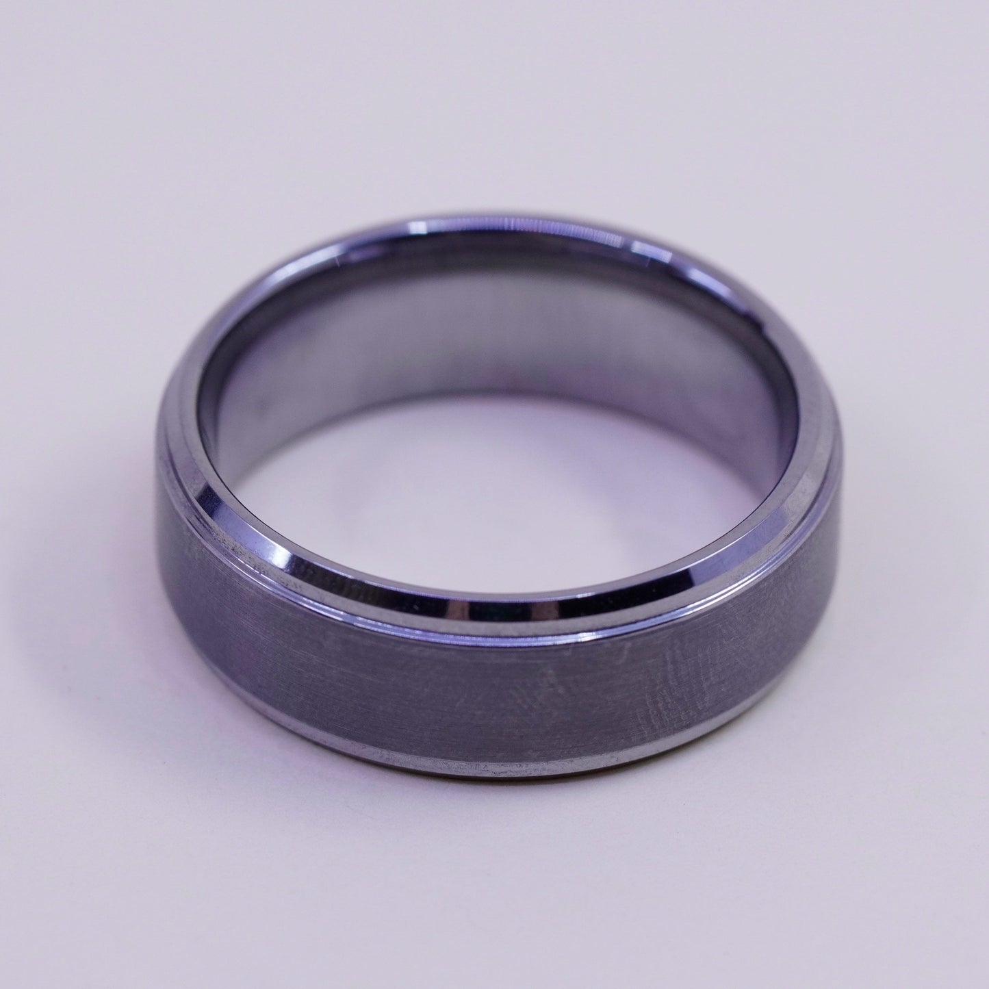 Size 12, Vintage tungsten carbide ring, men’s band, stamped tungsten carbide