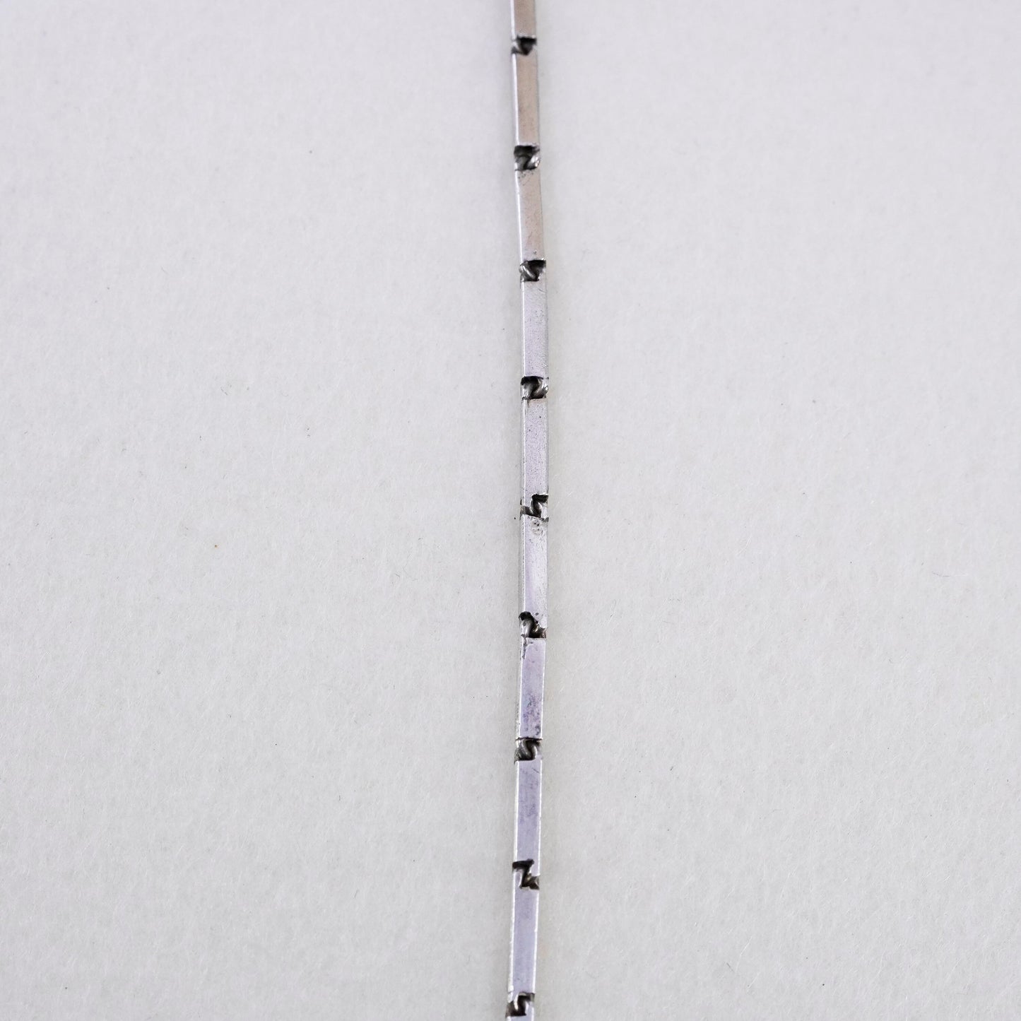 24” 3mm, vintage Sterling 925 silver bar chain necklace