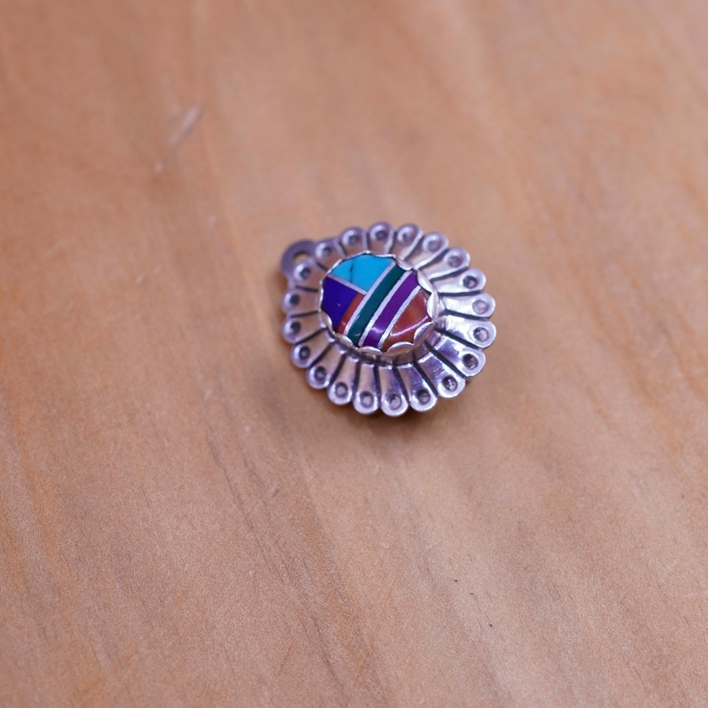 Native American zuni Sterling handmade earrings, 925 oval clip on