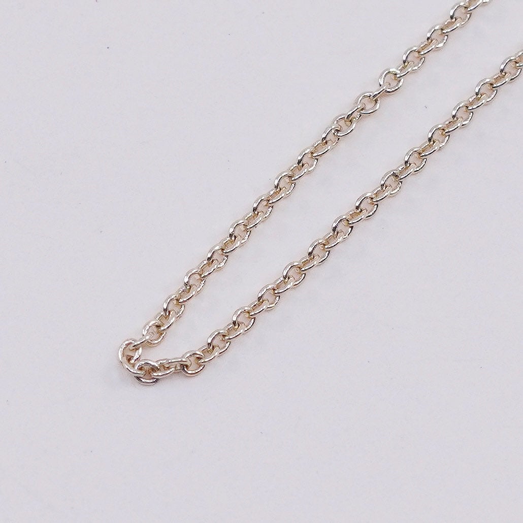 18”, 1mm, vintage vermeil gold over Sterling silver necklace, 925 circle chain