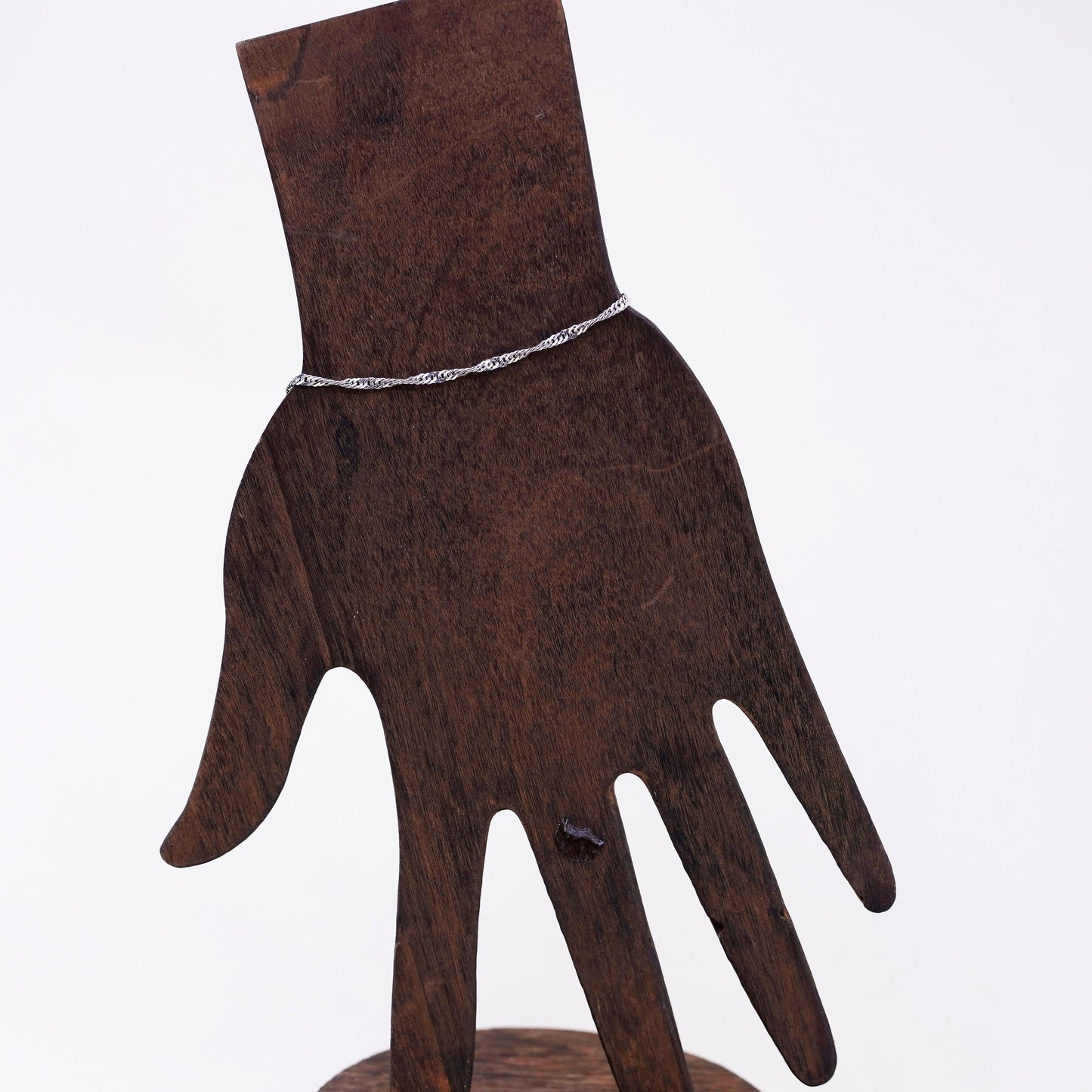 7.25”, 2mm, Vintage Milor sterling silver bracelet, twisted curb link bracelet